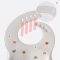 Baby Silicone Bib Waterproof Adjustable Cherry Print
