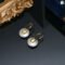 Baroque Button Natural Pearl Spoon Earrings 925 Silver