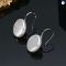 Baroque Button Natural Pearl Spoon Earrings 925 Silver
