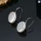 Baroque Button Natural Pearl Spoon Earrings 925 Silver