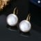 Baroque Button Natural Pearl Spoon Earrings 925 Silver