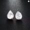 Baroque Natural Pearl Square Stud Earrings 925 Silver