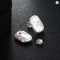 Baroque Natural Pearl Square Stud Earrings 925 Silver