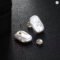Baroque Natural Pearl Square Stud Earrings 925 Silver