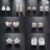 Baroque Natural Pearl Square Stud Earrings 925 Silver