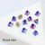 Blue Volcano Square Cone Gold Back Rhinestones DIY