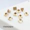 Blue Volcano Square Cone Gold Back Rhinestones DIY