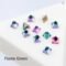 Blue Volcano Square Cone Gold Back Rhinestones DIY