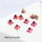 Blue Volcano Square Cone Gold Back Rhinestones DIY