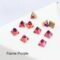 Blue Volcano Square Cone Gold Back Rhinestones DIY