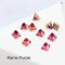 Blue Volcano Square Cone Gold Back Rhinestones DIY