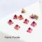Blue Volcano Square Cone Gold Back Rhinestones DIY