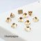 Blue Volcano Square Cone Gold Back Rhinestones DIY