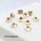 Blue Volcano Square Cone Gold Back Rhinestones DIY