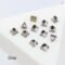 Blue Volcano Square Cone Gold Back Rhinestones DIY