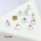Blue Volcano Square Cone Gold Back Rhinestones DIY