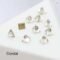 Blue Volcano Square Cone Gold Back Rhinestones DIY