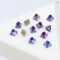 Blue Volcano Square Cone Gold Back Rhinestones DIY