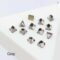 Blue Volcano Square Cone Gold Back Rhinestones DIY