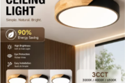 Ceiling Light Wood Chandelier Ceiling Lamp Modern LED