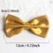 Classic Solid Gold Bow Tie Pocket Square Set