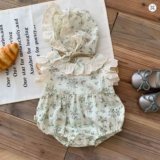 Cute Flower Baby Girl Bodysuit 98% Cotton 0-24M