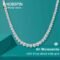 KNOBSPIN 3-Claw D VVS1 Moissanite Tennis Necklace