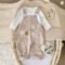 Embroidery Knit Sleeveless Romper Newborn Baby Summer