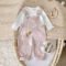 Embroidery Knit Sleeveless Romper Newborn Baby Summer