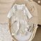 Embroidery Knit Sleeveless Romper Newborn Baby Summer