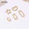 FINRUSIAC 14K Gold Plated Brass DIY Spring Clasp