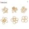 FINRUSIAC 14K Gold Plated Twisted Open Jump Rings