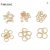 FINRUSIAC 14K Gold Plated Twisted Open Jump Rings