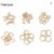 FINRUSIAC 14K Gold Plated Twisted Open Jump Rings