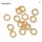 FINRUSIAC 14K Gold Plated Twisted Open Jump Rings