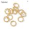 FINRUSIAC 14K Gold Plated Twisted Open Jump Rings