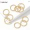FINRUSIAC 14K Gold Plated Twisted Open Jump Rings