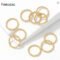 FINRUSIAC 14K Gold Plated Twisted Open Jump Rings