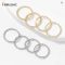 FINRUSIAC 14K Gold Plated Twisted Open Jump Rings