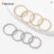FINRUSIAC 14K Gold Plated Twisted Open Jump Rings