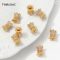 FINRUSIAC 14K Gold Plated Zircon Spacer Beads