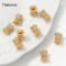 FINRUSIAC 14K Gold Plated Zircon Spacer Beads