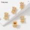 FINRUSIAC 14K Gold Plated Zircon Spacer Beads