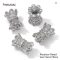 FINRUSIAC 14K Gold Plated Zircon Spacer Beads
