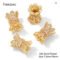 FINRUSIAC 14K Gold Plated Zircon Spacer Beads