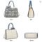 FOXER Women’s Split Leather Classic Embroidery Tote Handbag