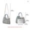 FOXER Women’s Split Leather Classic Embroidery Tote Handbag