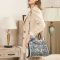 FOXER Women’s Split Leather Classic Embroidery Tote Handbag