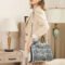 FOXER Women’s Split Leather Classic Embroidery Tote Handbag