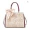 FOXER Women’s Split Leather Classic Embroidery Tote Handbag